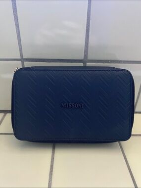 Missoni Navy Toiletry Zip Pouch